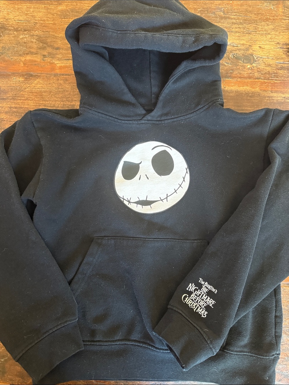 Disney Black Hoodie with Jack Skellington Face